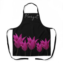 Nome personalizável Margot tulipa floral roxa