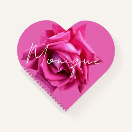 Nome personalizável Monique rosa floral bonita cor