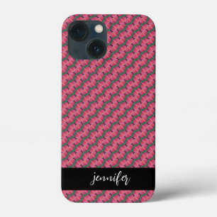Nome personalizável Padrão floral sem costura