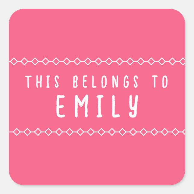 Nome personalizável que pertence aos adesivos (Frente)