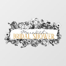 Nome Personalizável Rosas Dourados Monograma de Qu