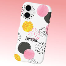 Nome, Preto Dourado Rosa Padrão Abstrato