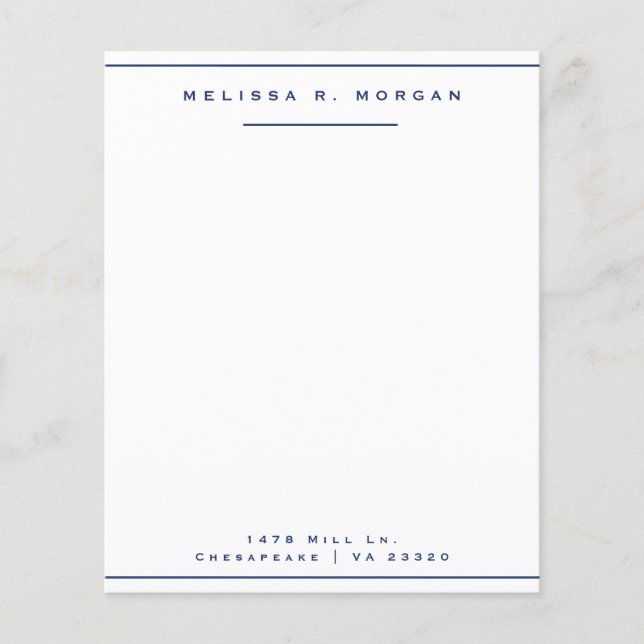 Nome profissional do marinho Endereço Papel de pap (Frente)