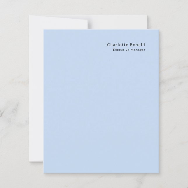 Nome Profissional Moderno Minimalista Azul  (Frente)