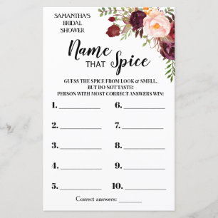 Nome que Spice Marsala floresce Jogo de Chá de pan