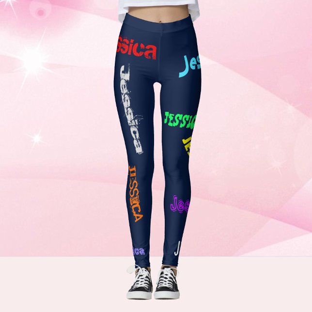 NOME Repetitivo Personalizado Letras Leggings Pret (Criador carregado)