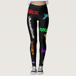 NOME Repetitivo Personalizado Letras Leggings Pret
