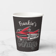 Nome Retroativo Red Caddy Vintage Classic Car Gara