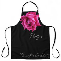 Nome Rosie personalizável rosa floral rosa-quente