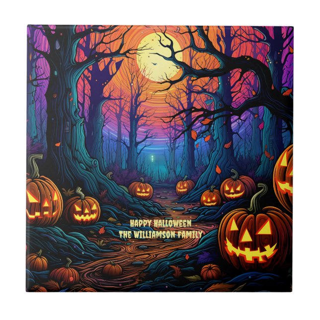 Nome Sentiment Spooky Halloween Pumpkin (Frente)