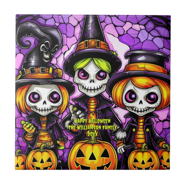 Nome Sentiment Year Spookey Skeleton Witch Family (Frente)