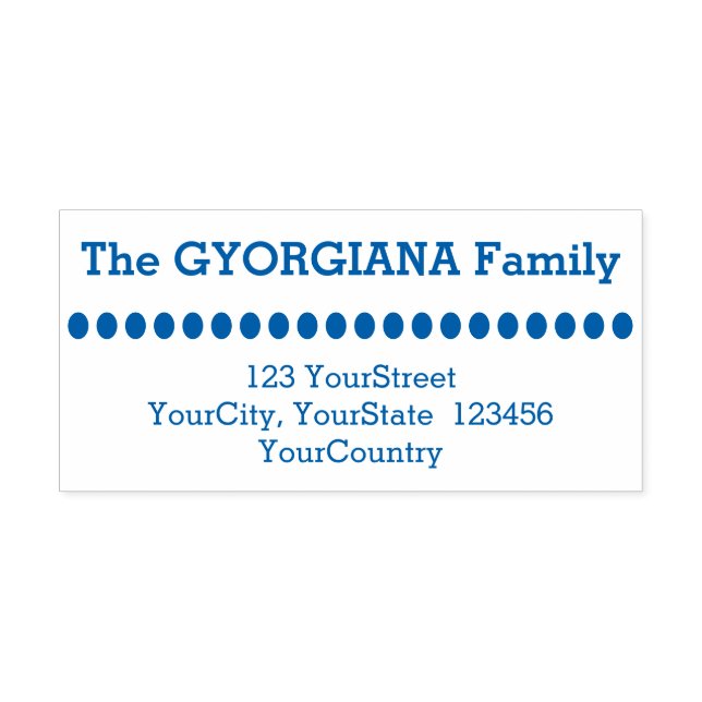 Nome Simples da Família Mais Endereço Carimbo De B (Design)