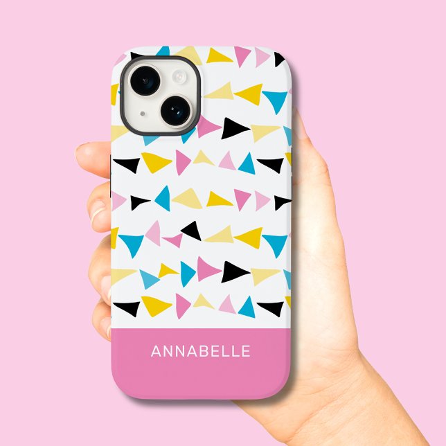Nome simples do confete geométrico moderno (Modern geometric shape confetti phone case)
