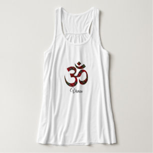 Nome Stewart Tartan Om Bella+Canvas Yoga Tank Top