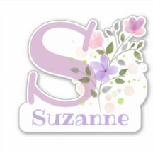 Nome Suzanne com o Adesivo de Corte da Letra S