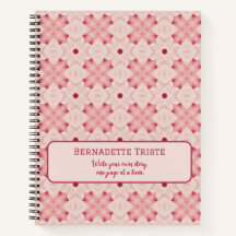 Nome Texto Cor-de-rosa Moderno Chic Floral Bonito 