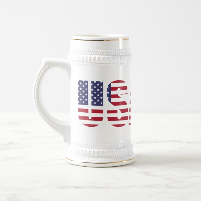 Nome, texto nos EUA 22oz White Dourado Caneca de c (Esquerda)
