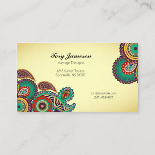 Nomeação Ornamental Paisley / Cartão de visita