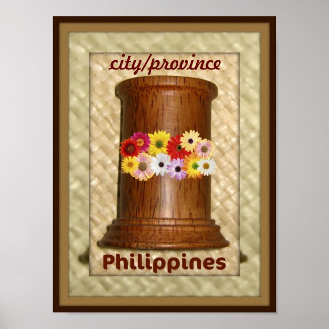 Nomeie a sua cidade filipina ou Poster da provínci (Frente)