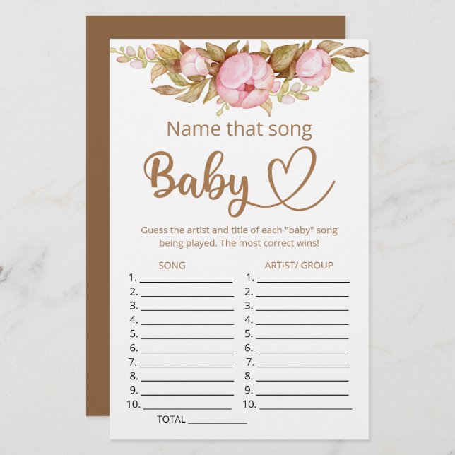 Nomeie esse jogo de chá de fraldas (Frente/Verso)