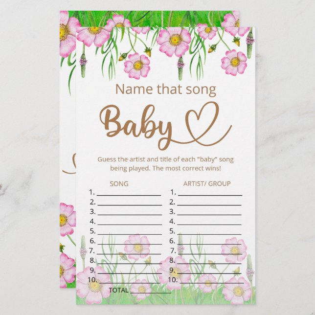 Nomeie esse jogo de chá de fraldas (Frente/Verso)