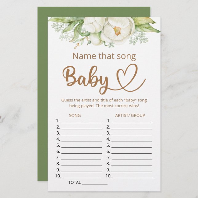 Nomeie esse jogo de chá de fraldas (Frente/Verso)