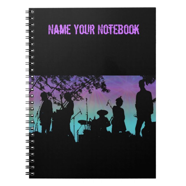 Nomeie seu caderno personalizado banda da música (Frente)