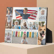 Nomes da Mãe que Eu Amo 9 Colagem de Fotos Placa