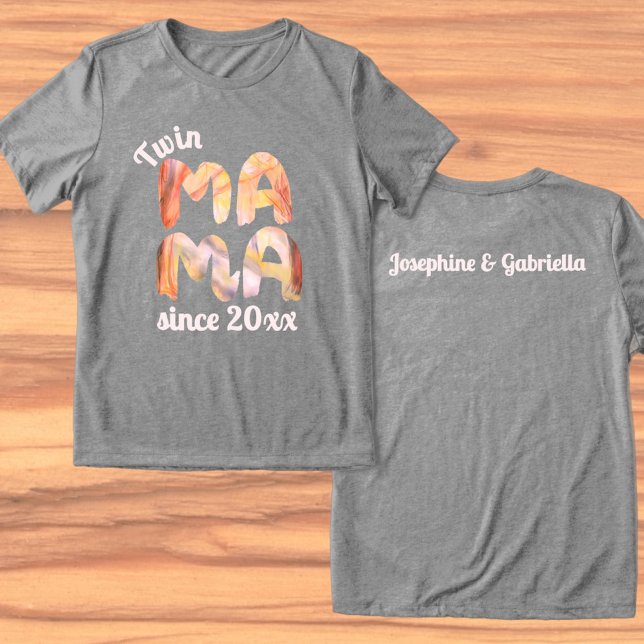 Nomes das Crianças Gêmeas Boho Personalizado Desde (Criador carregado)