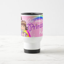 Nomes das princesas raparigas caneca de viagem ros
