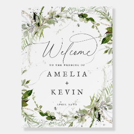 Nomes de aquarela verde terroso elegante casamento