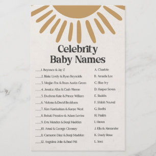 nomes de bebês de celebridades boho sunshine jogo
