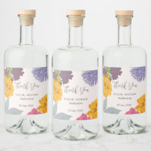 Nomes de Casais Florais de Casamento Moderno Abstr