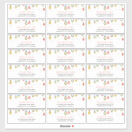 Nomes de Convidado de Natal e Ano Novo Etiquetas d