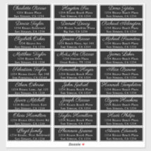 Nomes de Convidado Endereço 27 Etiqueta de Entrega