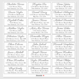 Nomes de Convidado Endereço 27 Etiqueta de Entrega