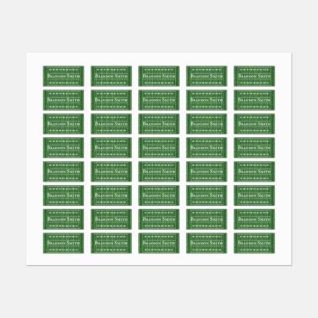 Nomes de etiqueta de Design de Futebol (Folha)