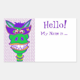 Nomes de etiqueta de Mule Mardi Gras
