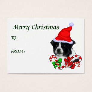 Nomes de etiqueta de presentes de Natal na Border 