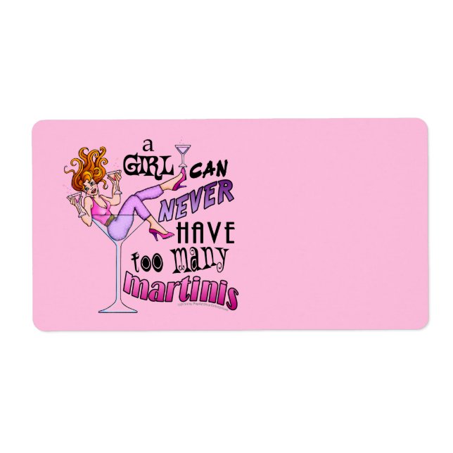 NOMES DE ETIQUETA, ETIQUETAS - DEMASIADO MARTINIS (Frente)