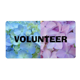 Nomes de etiqueta VOLUNTÁRIOS Autocolantes Lavanda