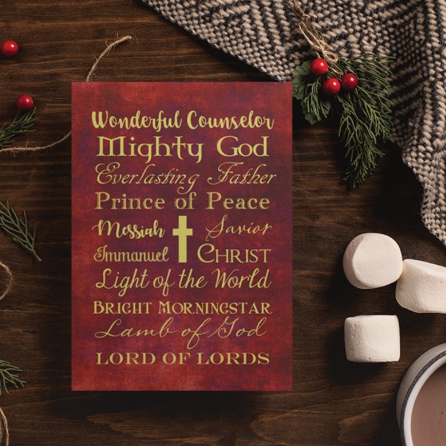 Nomes de Jesus Cartão de Natal Personalizado (Criador carregado)