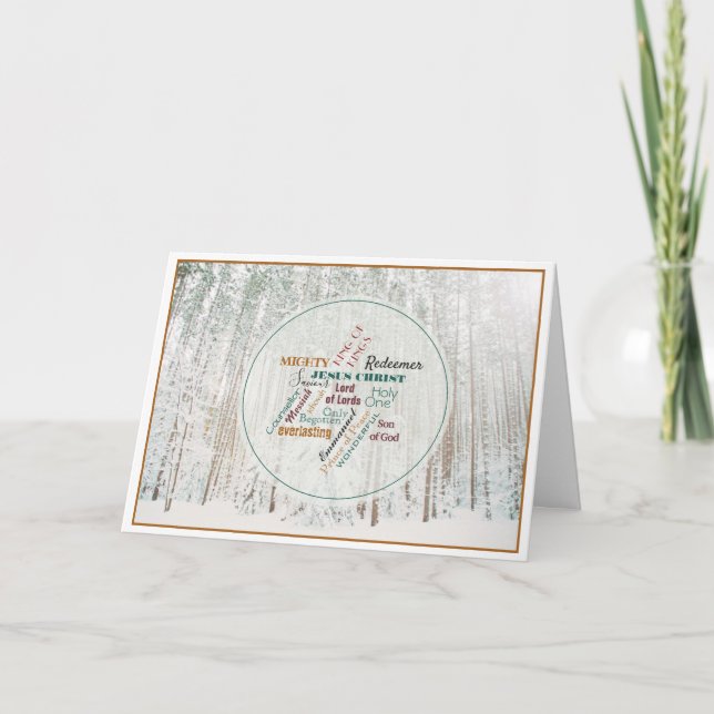 Nomes do Cartão de Férias de Natal de Jesus (Frente)