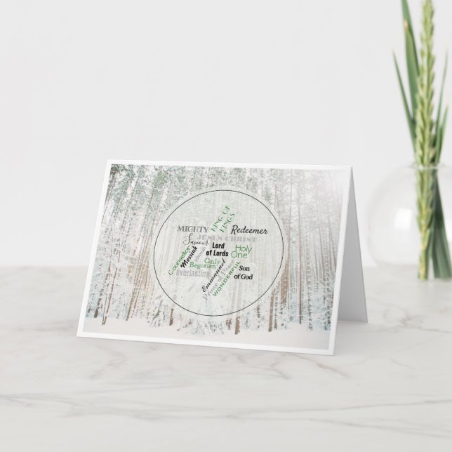 Nomes do Cartão de Férias de Natal de Jesus (Frente)