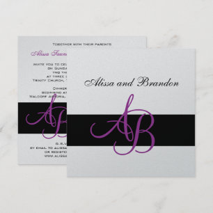 Nomes dos monogramas do convite do casamento de