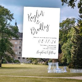 Nomes dos Primeiros Convites Brancos Minimalistas 