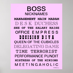 Nomes e títulos engraçados de trabalho do poster