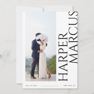 Nomes laterais Foto moderna Salvar o Cartão de Dat