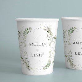 Nomes ou Data Personalizados com Elegante Folhagem