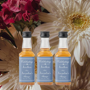 Nomes Personalizados de Casamento Dusty Blue Mini